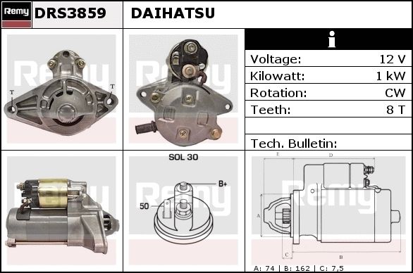 DELCO REMY Стартер DRS3869N